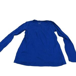 Stylus Women's T-shirt Blouse Sz Large Blue  Long sleeve